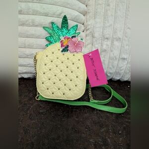 Betsey Johnson Pineapple Crossbody Bag - Yellow and Green